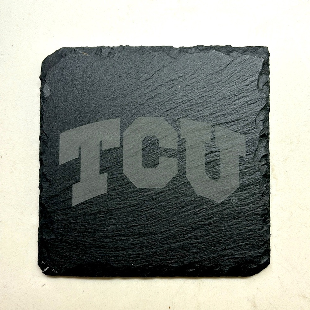 TCU slate coasters